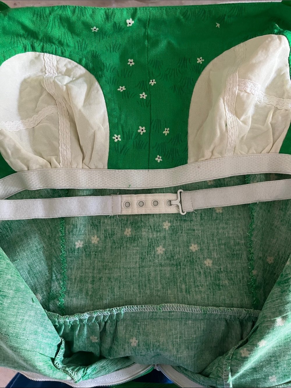 Malia Honolulu vintage Kelly green/white zebra motifs sundress size 10-runs smal - Picture 13 of 15